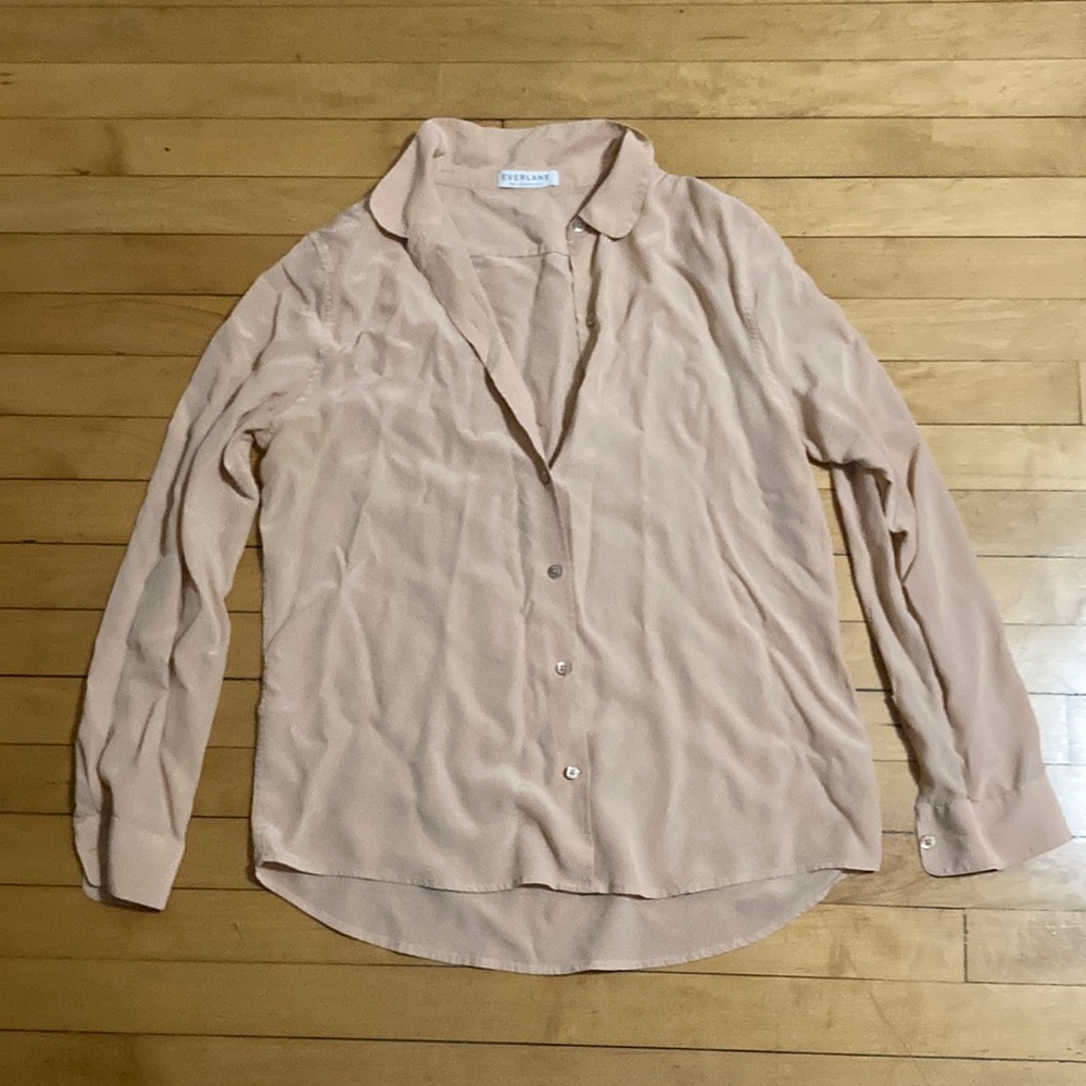 Everlane Women’s Dusty Pink Silk Blouse
